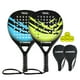 thumbnail image 1 of CAMEWIN 2 Palas de Pádel con Fundas, 2 Raquetas y 4 Pelotas,Kit de Raquetas para Pádel Fabricadas 100% Fibra de Carbono y Núcleo de Espuma Flexible de Memoria EVA, para Principiantes e Intermedios, 1 of 8