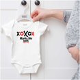 thumbnail image 5 of Valentine's Day XO Marks The Spot Bodysuit Jumper Girls Infant Baby Brisco Brands NB, 5 of 6