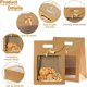 thumbnail image 2 of Bolsas de papel Kraft con encanto vintage, diseño de ventana transparente para vista previa del contenido, plegables, apilables y reutilizables, 20 piezas para proyectos de manualidades de bricolaje,, 2 of 5