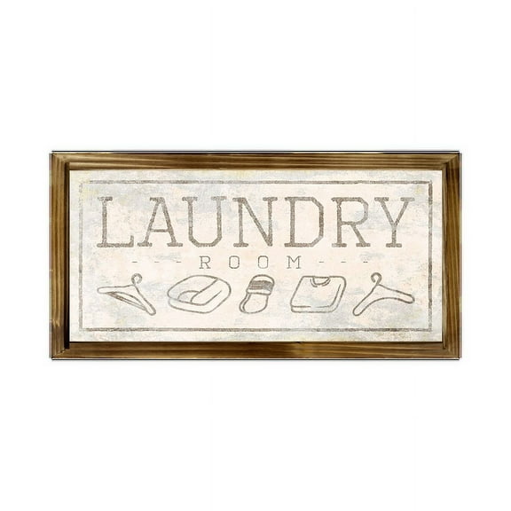 Eveokoki Laundry Room Wood Framed Laundry Sign for Laundry Room,Vintage Funny Laundry Room Wall Decor Wall Art with Sayings - 8" x 16"
