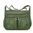 thumbnail image 2 of Bolsa crossbody de lona multibolsillos - resistente al agua, correa ajustable, unisex - para deportes/viajes/universidad, gran capacidad, a la moda, 2 of 5