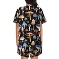 thumbnail image 3 of Bingfone Mushrooms and Autumn Leaves Print Pajamas Sets for Women Soft Short-Sleeved Pjs with Lounge Shorts Two Piece Sleepwear, 3 of 8