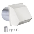 thumbnail image 4 of Cubierta de ventilación de secadora exterior de fácil instalación. Extractor de ventilación. Salida de escape de secadora. 6 pulgadas blanco, 4 of 9