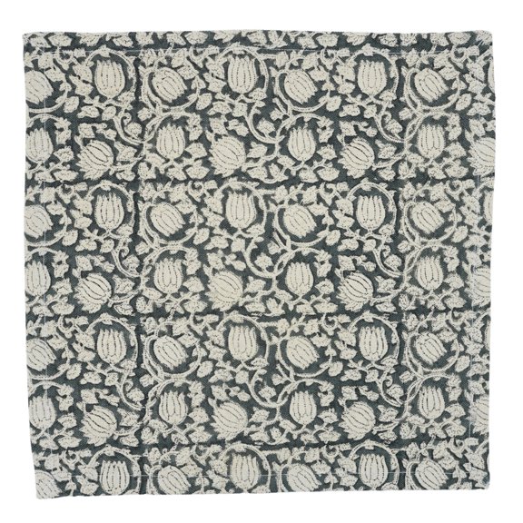 Fabdivine 18X18 Inch Decorative Napkins – Add Elegance to Your Table, 8 Kamal, Gray, Set of 4