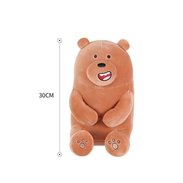 MINISO We Bare Bears Lovely Sitting Stuffed Plush Grizzly Soft