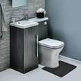 thumbnail image 5 of Clara Clark Bath Mat Bathroom Rug - Absorbent Memory Foam Bath Rugs - Non-Slip, Thick, Cozy Velvet Feel Microfiber Bathrug, Plush Shower, Toilet- Floor Bathmats Carpet - Black - Contour Size 24"x20", 5 of 5