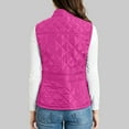 thumbnail image 5 of larppty Women's Vest, Stand Collar Lightweight Zip Up Front Quilted Padded Vest for Women (Hot Pink, S), 5 of 6