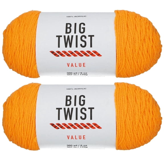 Varsity Gold Medium Weight Acrylic Yarn - 2 Skeins