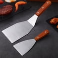 thumbnail image 4 of Miangastore Wood and Stainless Steel Spatulas for Kitchen Use Durable Reliable Easy to Clean Versatile 2 Pcs, 4 of 8