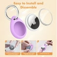 thumbnail image 3 of UNBREAKcable Holder for Apple AirTag with 304 Stainless Steel Keychain Key Ring - 4 Pack [Fit Tightly Design] [Easy to Install] [Hold Air Tag Securely] Waterproof TPU Shell Protective Case, 4 Color, 3 of 9