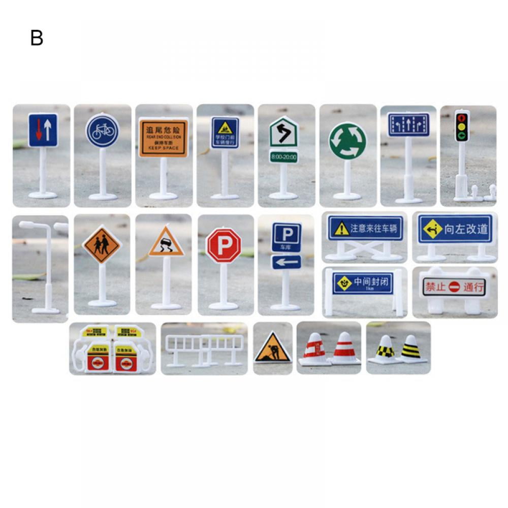 Play Traffic Signs, Street Road Signs Playset, Street Signs Playset ...