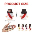 thumbnail image 2 of 100 Pcs Little Jesus Figures – “Jesus Loves You” Mini Jesus in 5 Bright Colors, Religious Hide and Seek Game Favors for Easter, Sunday School, Baptism, and Church Events, 2 of 5