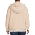 thumbnail image 3 of Terra & Sky Women's Plus Size Full-Zip Faux Sherpa Jacket, 3 of 5