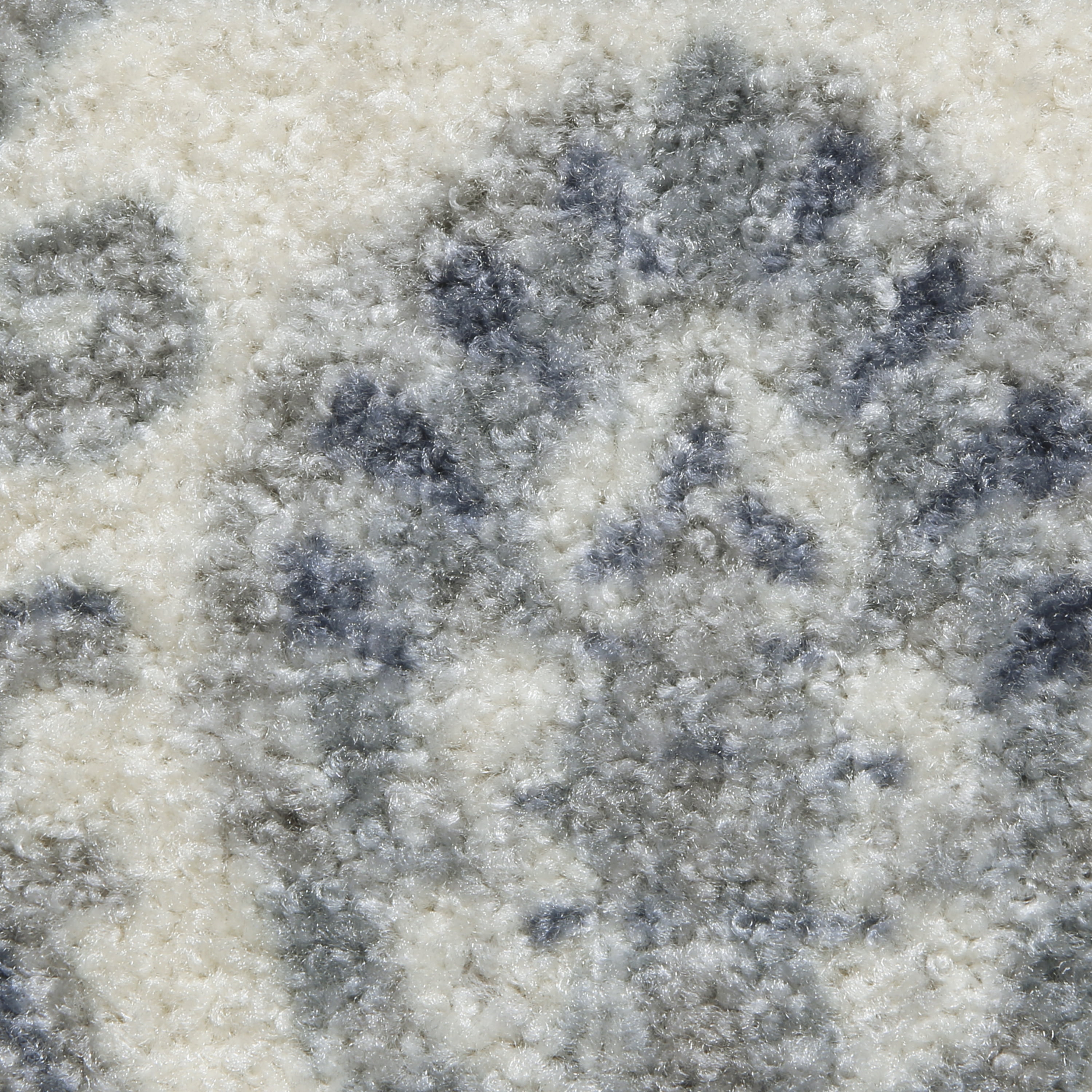 Maples Rugs Blooming Damask Transitional Gray Blue Washable Hallway Runner Rug, 2' x 6'