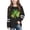 Black, variant on Girls St. Patrick's Day Long Sleeve Shirt Mint Green Shamrock Celtic Knot Gold Accents Asymmetrical Hem Casual Top Soft Irish Pride Kids Clothing,Size 3 T