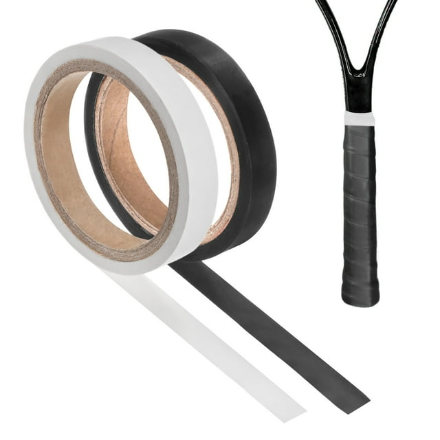 Uxcell 2-Pack Grip Finishing Tape Racket Wrap Grip Racquet Tapes para Pickleball/Racquetball/Badminton Negro, Blanco