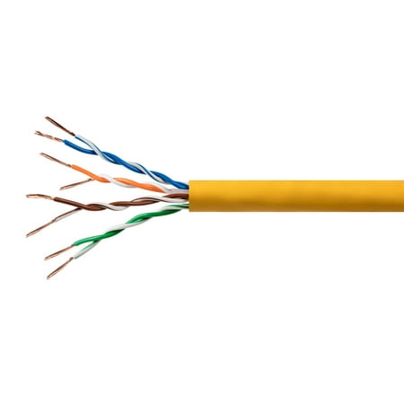 Monoprice Cat6 Ethernet Bulk Cable - Network Internet Cord - Solid, 500Mhz, UTP, CMR, Riser Rated,  Pure Bare Copper Wire, 23AWG, 250ft,