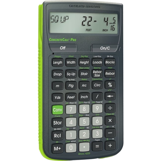 Calculated Industries Concrete Construction Math Calculator