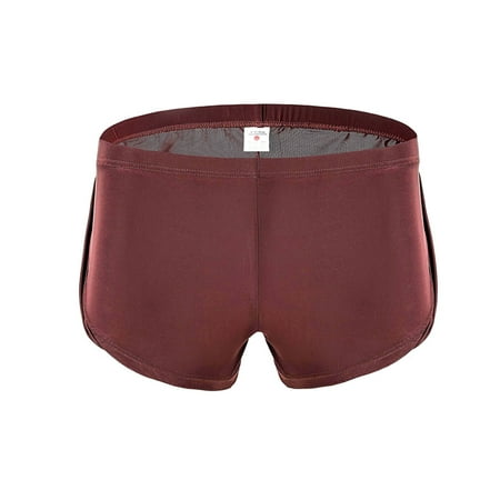 

Qcmgmg Men s Solid Color Patchwork Moisture-Wicking Boxer Briefs Stretch Underwear L