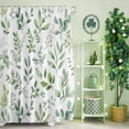 thumbnail image 2 of Shower Curtain, Spring Countryside Green Leaves Waterproof Shower Curtain Set with Hooks for Bathroom Showers,Stalls and Bathtubs,60x72In Farm Plants, 2 of 9