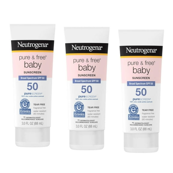 Neutrogena Pure & Free Baby Sunscreen Lotion SPF 50 3 oz (Pack of 3)