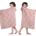 thumbnail image 4 of Pink Cow Pattern Hooded Bath Towel，50"x30" for Ages 3 To 12 Kids, Quick Dry Lightweight Soft Microfiber Hood Beach Towel Cover Up for Kids, 4 of 7