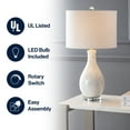 thumbnail image 3 of JONATHAN Y Josephine 26.5" Seashell LED Table Lamp, White, JYL1058A, 3 of 6