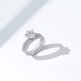 thumbnail image 3 of NS Enterprise Platinum or Gold Plated Sterling Silver Round Ring Set – Made with Infinite Elements Zirconia, 3 of 4