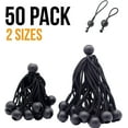 thumbnail image 4 of 4inch & 6 inch 50PK Ball Bungee Canopy Cord Black Color For Securing Household Items, Securing Automotive Items, 4 of 5