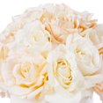 thumbnail image 3 of Enova Home 18 Heads Silk Rose Flower Arrangement in White Ceramic Pot ( Cream Beige ), 3 of 3