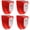 Red-4Pack, variant on Zhangyh Solar Security Light Alarm, Waterproof PIR 6LED Motion Sensor Flashing Light,129dB Gunshot Sounds & Dog Barking Sound Warning Strobe Night Lamp for Outdoor Farm Barn Villa Yard