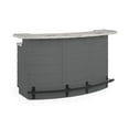thumbnail image 1 of Suncast Backyard Oasis Entertaining Bar, Outdoor Bar with Marblecast Countertop, Modern Style, Resin – Cool Gray, 1 of 8