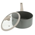 thumbnail image 2 of Oster Ambrose 3 Quart Nonstick Aluminum Saucepan with Lid in Matte Grey, 2 of 6