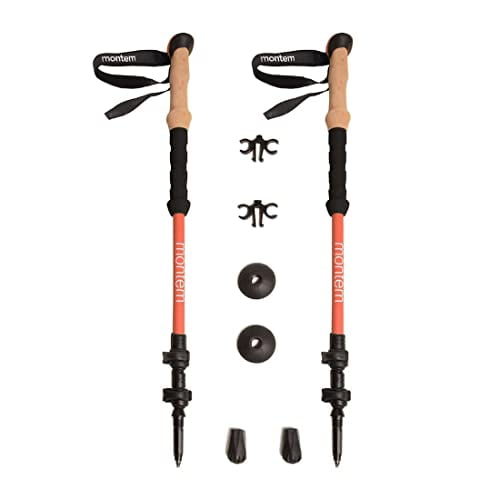 Montem Ultra Strong Hiking/Walking/Trekking Poles - One Pair (2 Poles) (Orange)