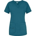 thumbnail image 2 of Adar Pro Breakthrough Plus Scrub Set For Women - Enhanced V-Neck Top & Multi Pocket Pants - 4400 - Caribbean Blue - XL, 2 of 7