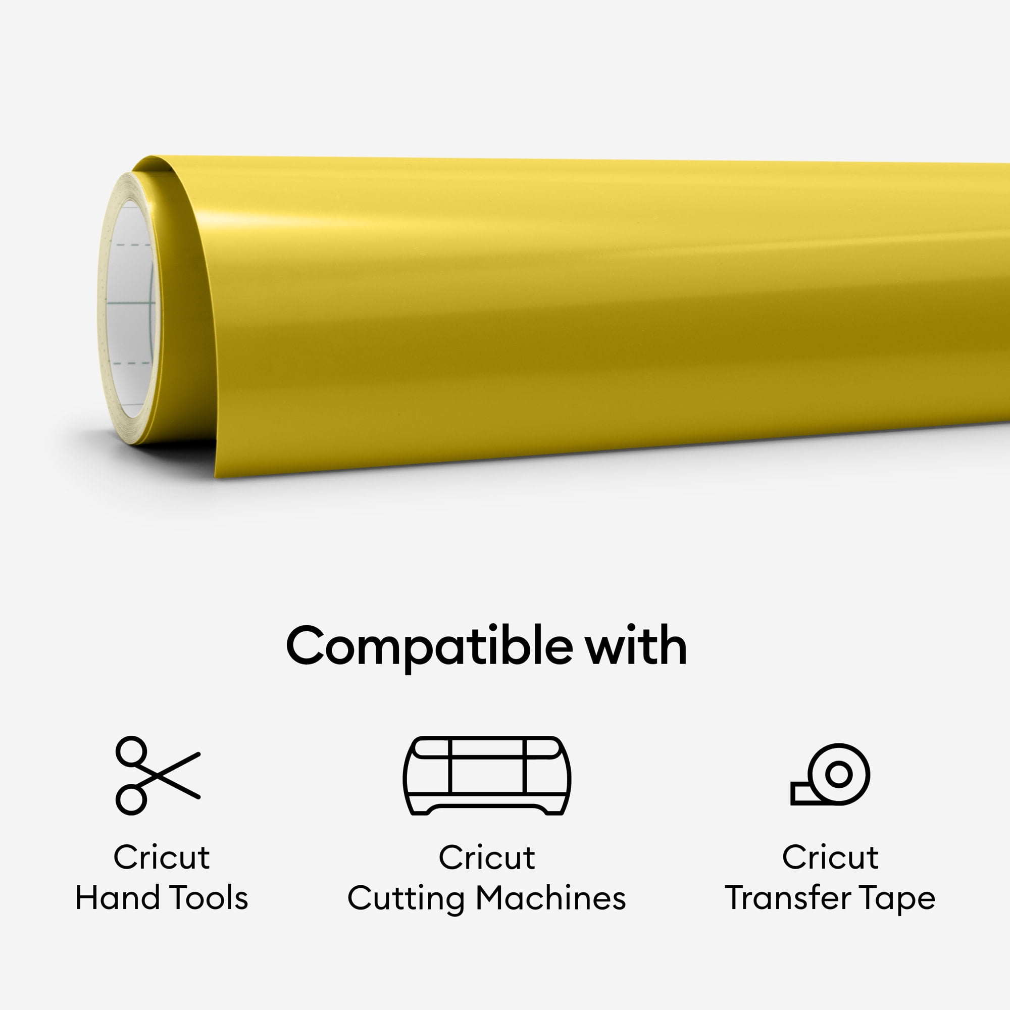 Cricut® Premium Vinyl™ – Permanent, Gold, 12" x 48"