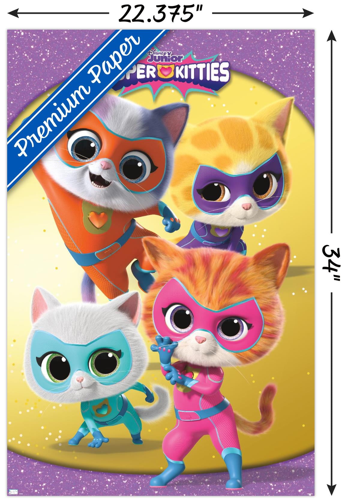 Disney Junior Super Kitties - Group Wall Poster, 22.375" x 34"