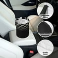 thumbnail image 6 of Wukai 3d Black and White Checkerboard Tunnel Print Car Trash Can - Easy to Clean Hanging Garbage Bin - Removable Liner - Leak-Car Garbage Can - Waterproof Trash Can for Car and SUV, 6 of 7