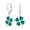 Silver-Green, variant on Bling Jewelry Womens Celtic Irish Good Luck Green Crystal Clover Pendant Necklace Sterling Silver