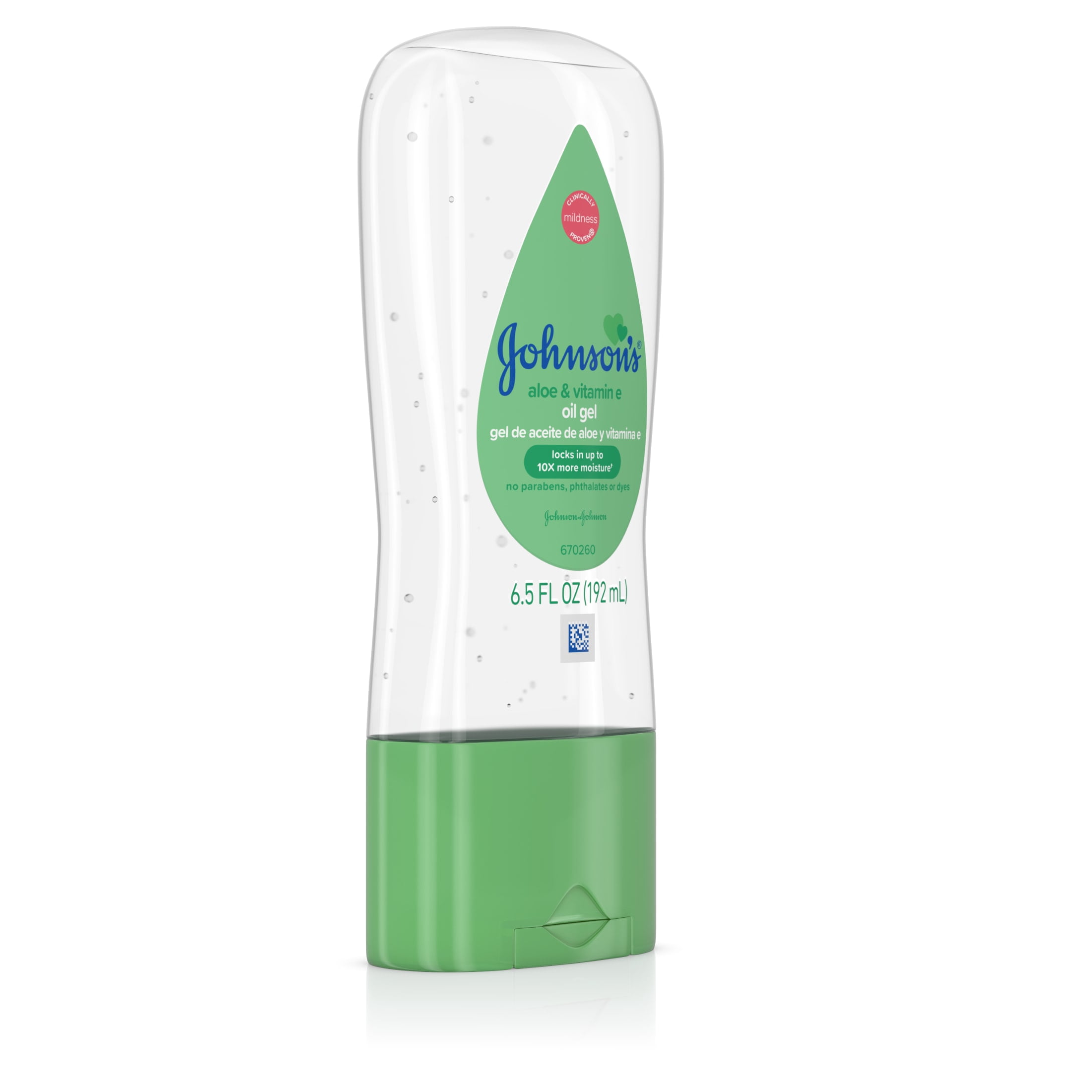 Johnson's Baby Body Moisturizing Oil Gel, Aloe Vera & Vitamin E, Soothing, 6.5 fl oz