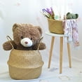 thumbnail image 4 of Grandest Birch Wicker Storage Foldable Basket Bamboo Seagrass Flower Pot Planter Garden Decor Foldable Garden Decor Large Capacity, 4 of 6