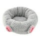 thumbnail image 2 of Cama Redonda para Perros, Almohada Nido para Gatos, cojín Suave para Mascotas de Felpa con Dibujos Animados de otoño e Invierno, Cama autocalentable p gris grande, 2 of 8