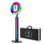 MWE Ipad Photo Booth Compatible with Ipad 10.2in 10.9in 12.9in, APP Control Light Box, Music Sync, Flight Case