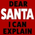 thumbnail image 2 of Junior's Lost Gods Dear Santa I Can Explain  Graphic Tee Red Large, 2 of 3