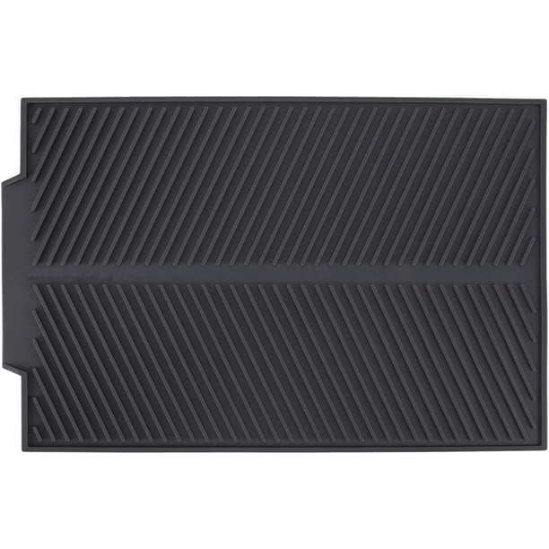 Estera de Silicona para Secar Platos, Tapete de Drenaje de Tipo Abierto, Mantel Individual, Tapete Rectangular para Platos, Tapete de Sarga, Tapete Escurridor de Piso para Tapete