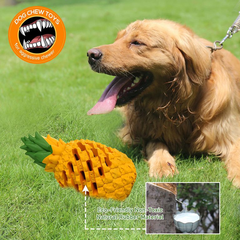 Wisremt Interactive Dog Toys Ball Rubber Durable Dog Chew Treat