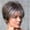 Black-1, variant on Gray Pixie Cut Wig for Women, Fluffy Gradient Short Synthetic Wig Natural Looking Hair Replacement Wig(Black,One Size)