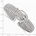 thumbnail image 2 of 11.8mm 925 Sterling Silver Poli CZ Zircone Cubique Simulée Bracelet Manchette Souple Empilable Je, 2 of 3