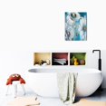 thumbnail image 6 of Bathroom & Bedroom Elegance Vintage Gray Abstract Flower Canvas Art, Navy Blue Floral Wall Decor, 12x16 inches, 6 of 7