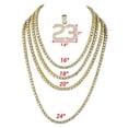 thumbnail image 5 of Charles Raymond Iced Out 23 Pendant on Tennis Chain for Men or Women - Bling'ed Out Hip Hop Jewelry on Blast! - Gold or Silver and Size Your Choice – TN001 #23 (Gold 20"), 5 of 5